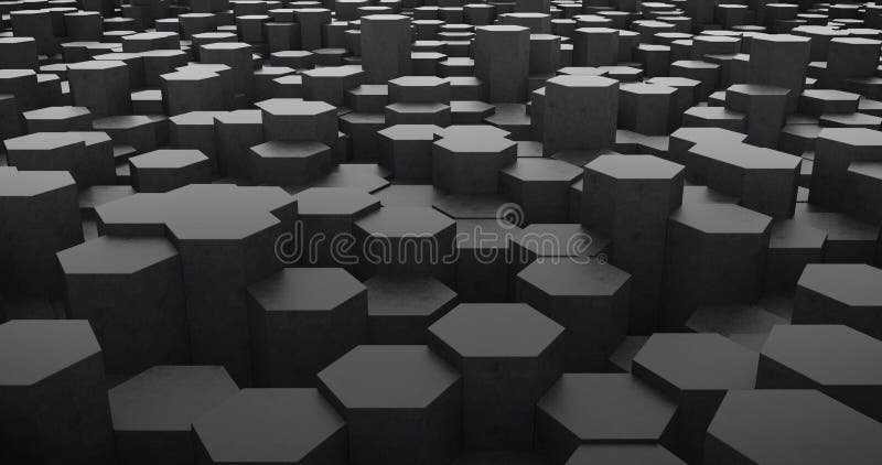 Minimalist background with black hexagonal vector illustration