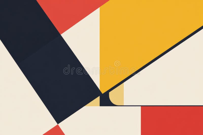 A minimalist Bauhaus-inspired background with a structured composition of primary colors, simple royalty free stock images