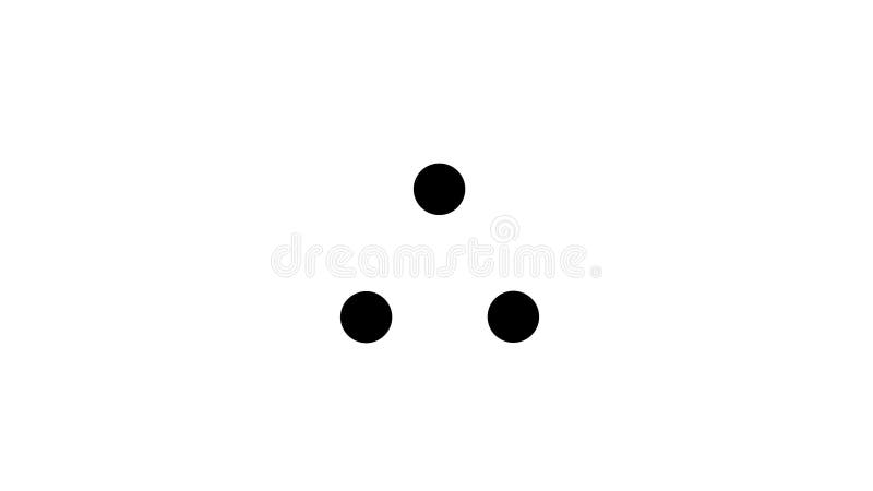 Minimalist black triple circle loading animation loop on white background high resolution video stock illustration