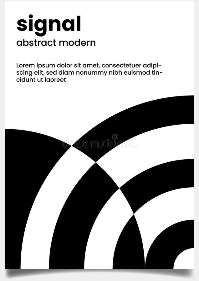 A4 Minimalist Black and White Cover Templates with Copy Space. Stock