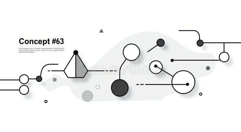 Abstract Geometric Network Design stock illustration
