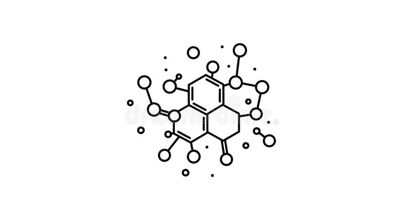 Chemical Molecule Structure Science Icon royalty free illustration