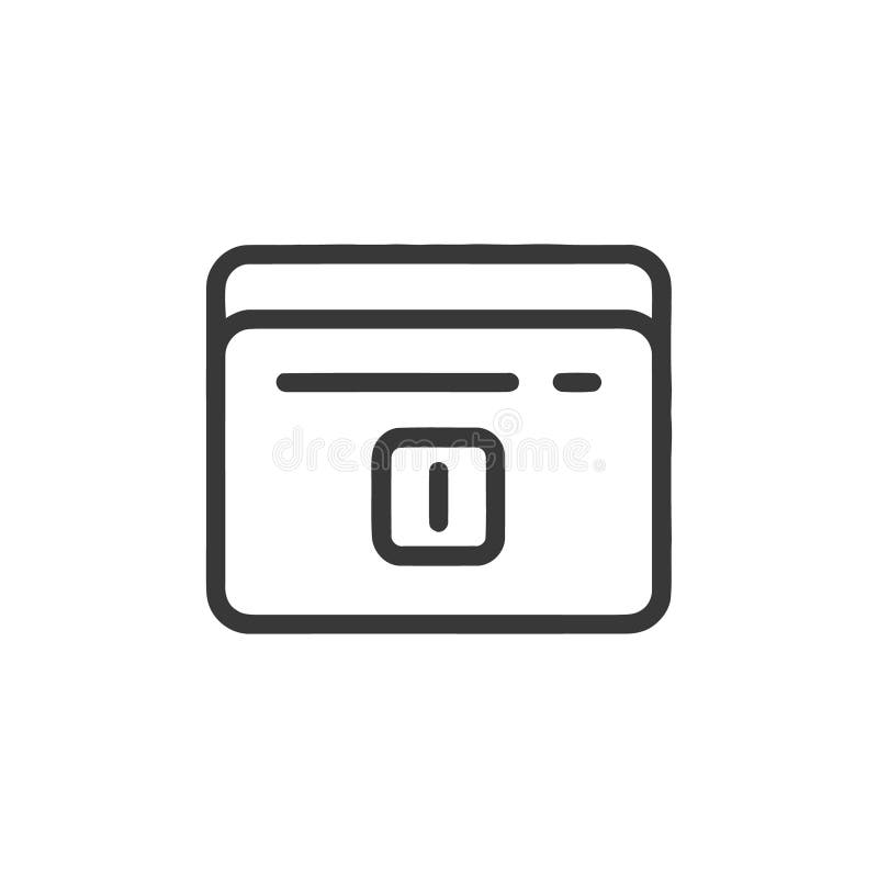 Simple Power Button Interface Design, Minimalist On Off Switch Icon royalty free illustration