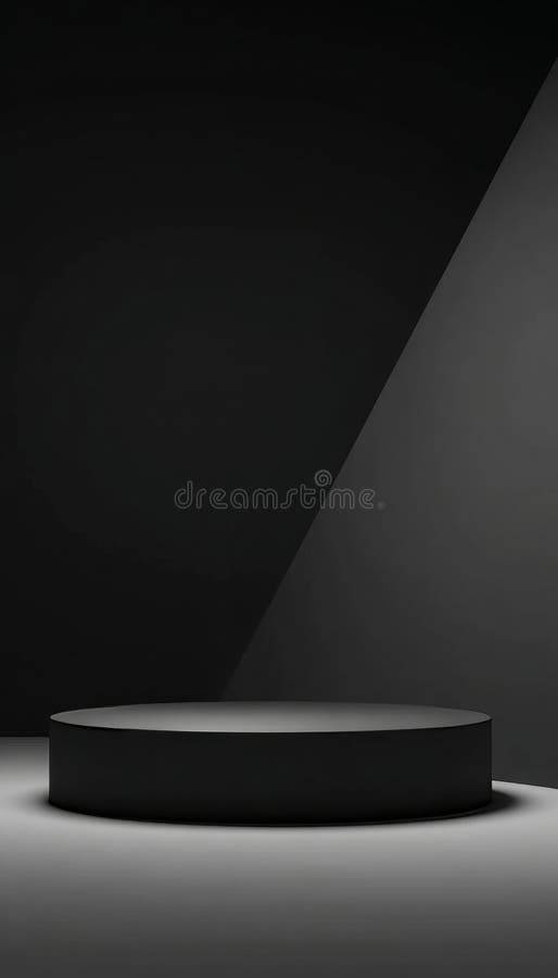 Minimalist Dark Staging Prezentare scenă Layout pentru promovare online cu forme geometrice stock illustration