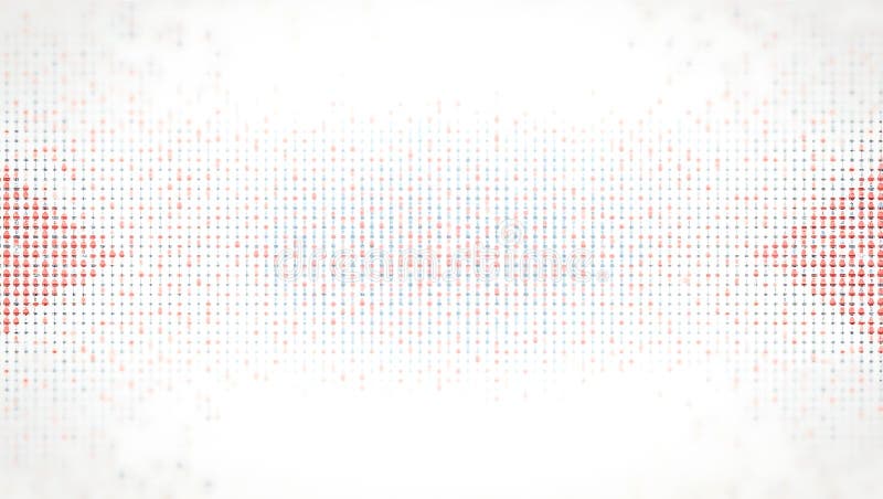 Minimalist design with a gradient of red and white dots in a diagonal pattern dynamic red and white dot gradient illustration libre de droits