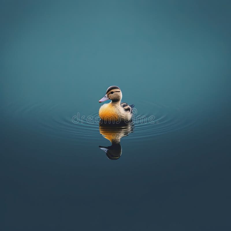 Minimalist Duck in Flight Mobile Wallpaper - High Quality 8k Illustration  Stock Illustration - Illustration of background, symbolizing: 284760639