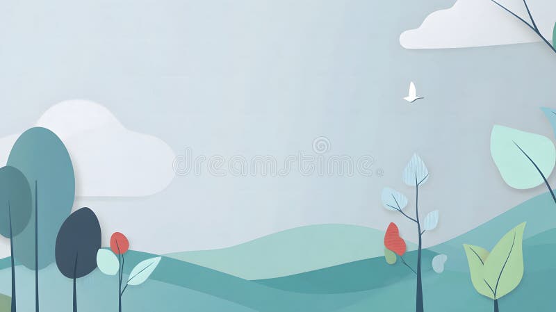 A minimalist full background wallpaper for a presentation with a green color palette and subtle textures vector illustration