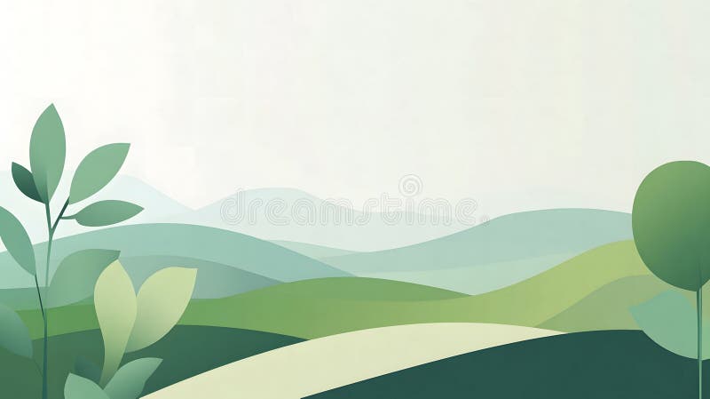 A minimalist full background wallpaper for a presentation with a green color palette and subtle textures royalty free illustration