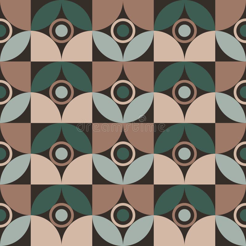 Minimalist Geometric Mid Mod Model fără sudură royalty free illustration