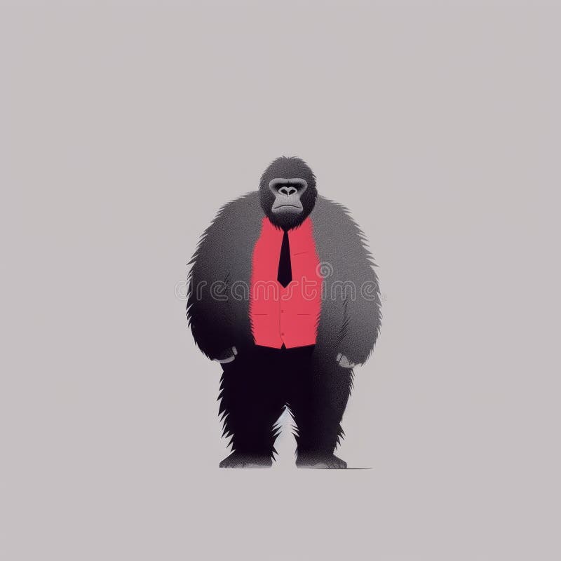 https://thumbs.dreamstime.com/b/minimalist-gorilla-illustration-black-shirt-tie-gorillas-business-attire-k-anime-wallpaper-featuring-graphic-design-283966819.jpg