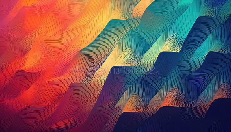 Minimalist Gradient Zigzag Pattern Un joc energetic izbitor de lumină și umbră Perfect pentru designul modern de artă sau acasă royalty free illustration