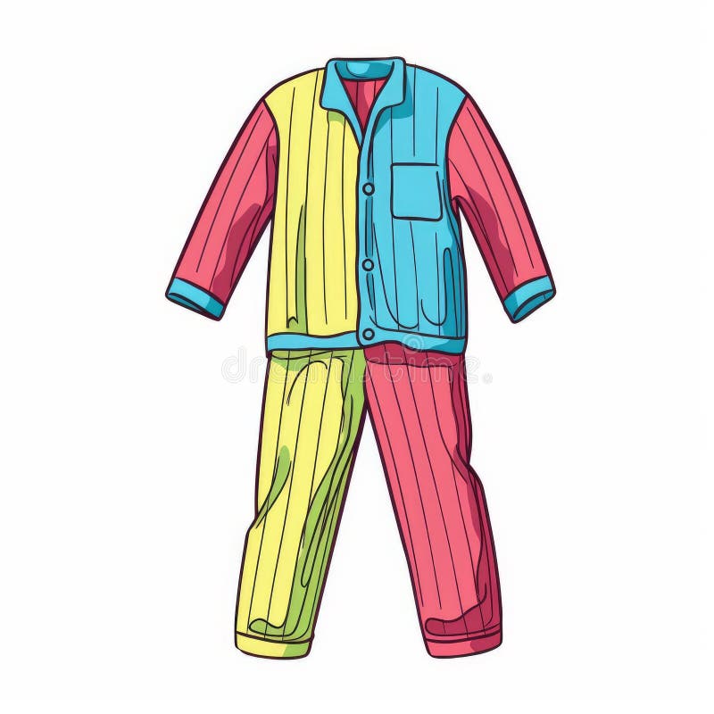 Minimalist Graphic Pajamas Design Stock Illustration - Illustration of ...