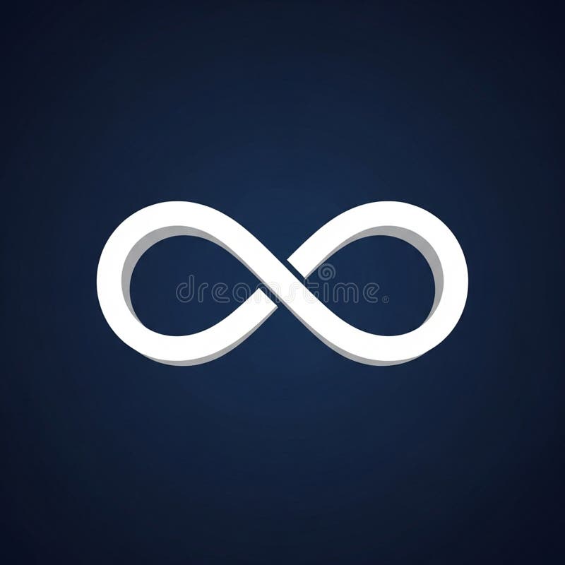 Minimalist Infinity Symbol Design on Dark Background royalty free stock photos