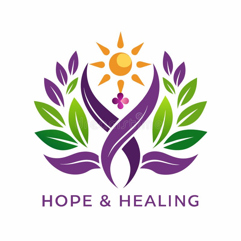 A Minimalist Logo Representing Hope and Healing through Simple and