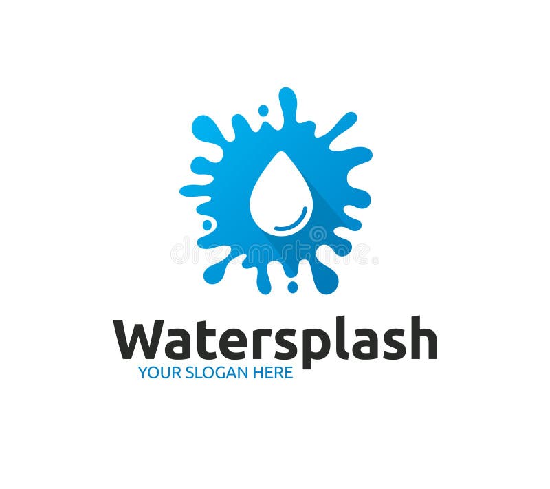 Water Splash Logo stock vector. Illustration of template - 128850893