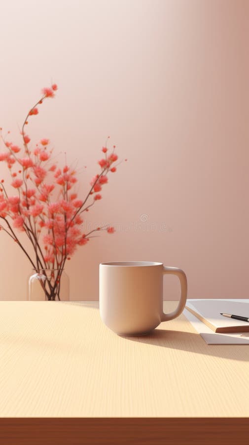 Minimalist office desk stock image. Image of office - 301622267