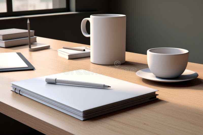 Minimalist office desk stock photo. Image of workspace - 301625360