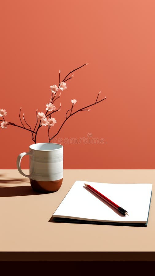 Minimalist office desk stock image. Image of minimalist - 301907063