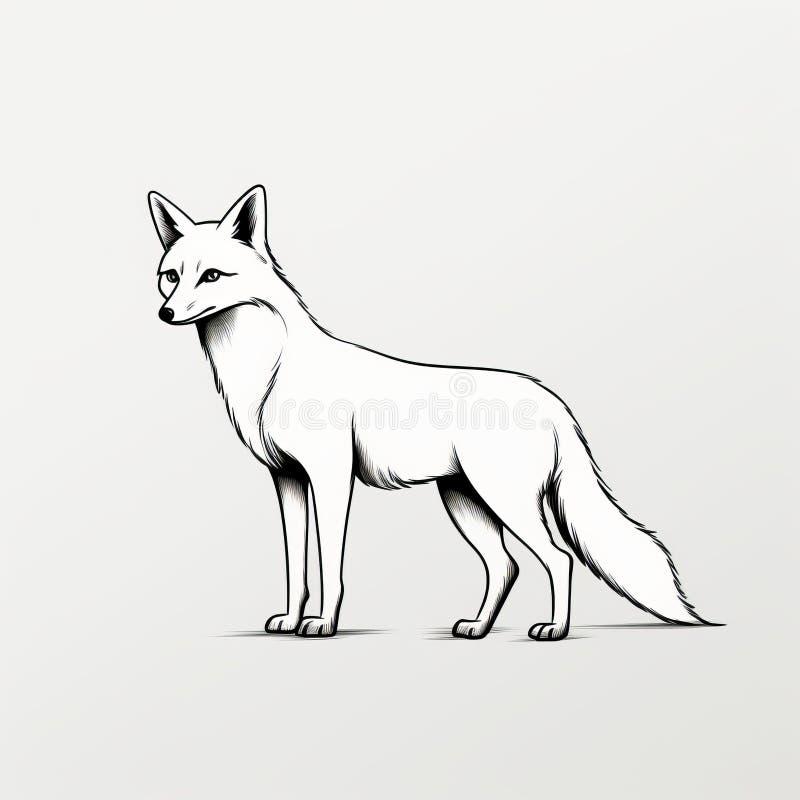 Continuous Fox Outline Stock Illustrations 185 Continuous Fox Outline