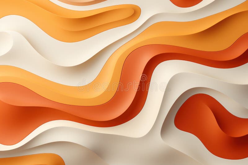 Minimalist orange pattern for desktop background, pastel colours. Generative AI vector illustration