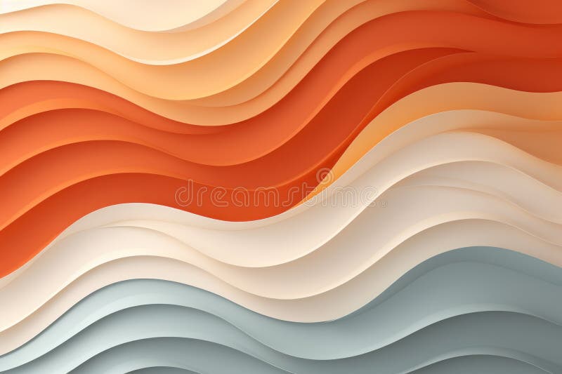 Minimalist orange pattern for desktop background, pastel colours. Generative AI stock illustration