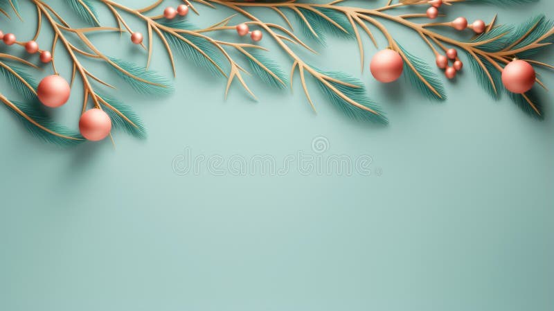 Vianočný stromček vetva na zelený, predstavovať realistický.