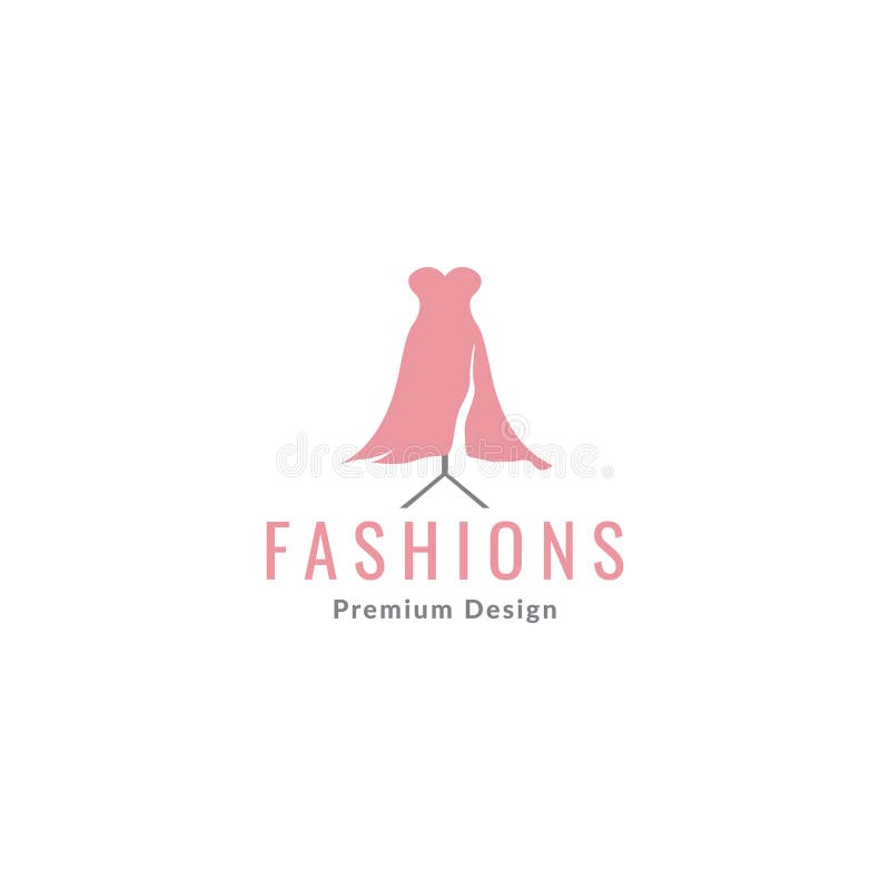 Minimalist Pink Dress Woman Logo Symbol Icon Vector Graphic Design ...