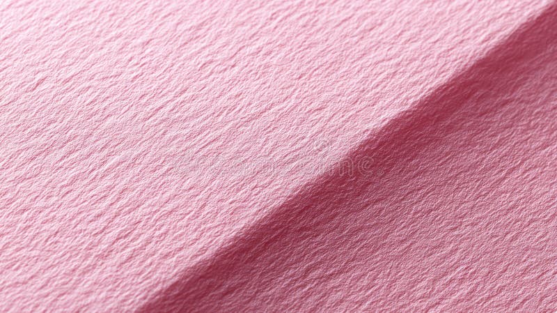 Minimalist pink paper background with sharp diagonal fold and high contrast shadow a geometric close up of textured creating images libres de droits