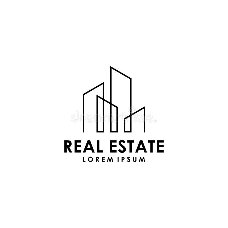Minimalist Real Estate Logo Design Stock Vector - Illustration of logo ...