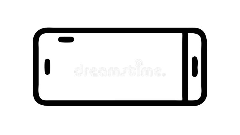 Minimalist Smartphone Outline Icon for Mobile Devices and Apps, vector design Generative AI vector illustration