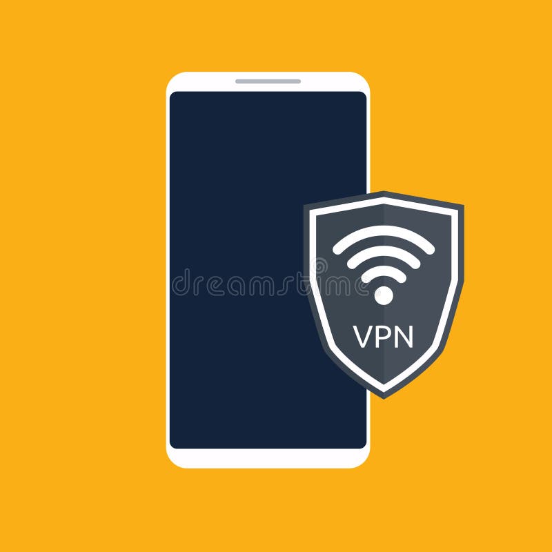 Minimalist smartphone with a VPN shield icon overlay, emphasizing online privacy and secure connectivity. Illustration for use in tech blogs, VPN product promotions, app store previews, and cybersecurity awareness campaigns. Tech store vectors