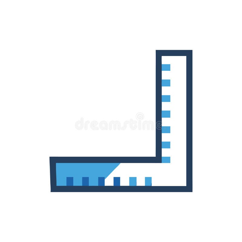 Minimalist Square Ruler Icon royalty free illustration