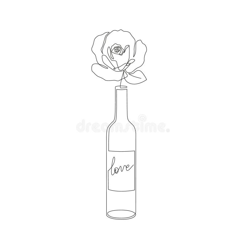 https://thumbs.dreamstime.com/b/minimalist-style-bottle-rose-flower-romantic-line-art-print-tattoo-poster-card-one-drawing-wine-187080800.jpg