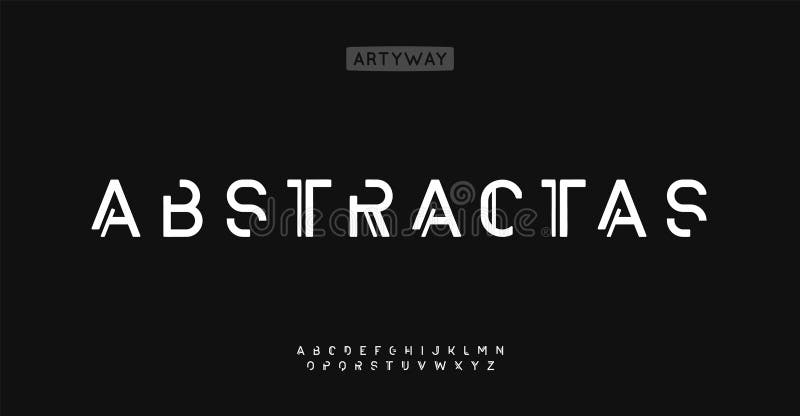 Minimalist tech alphabet, sharp modern font, clean digital type, sleek sci-fi logo and headline. Abstract futuristic vector illustration