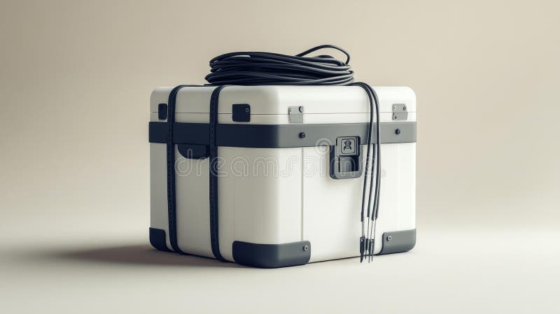 Minimalist Tech Equipment Case Generative AI royalty free illustration