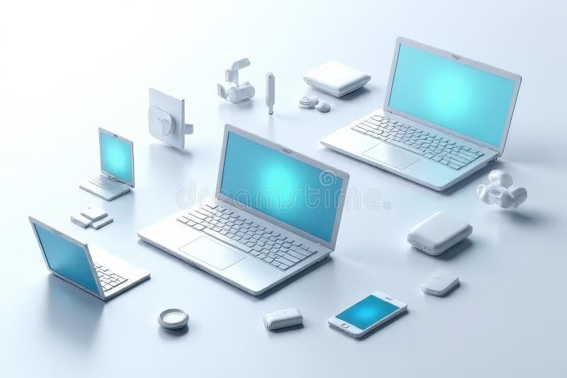 Minimalist Tech Showcase royalty free illustration