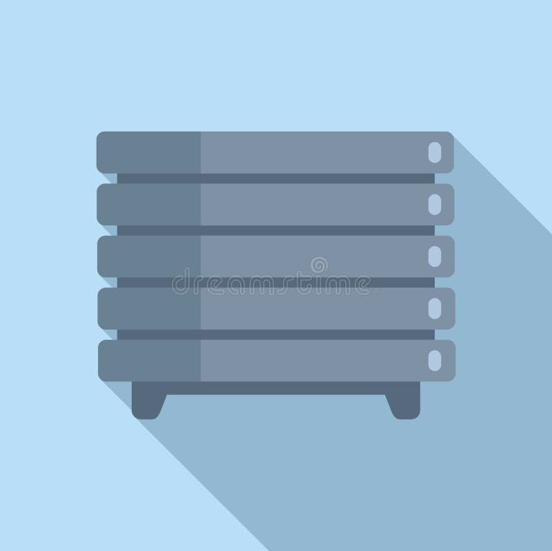 Minimalist vector illustration of a data server rack vector illustration
