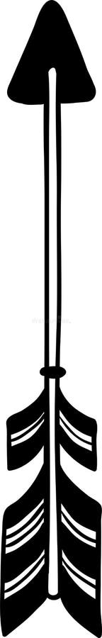 Minimalist vector illustration of a single upward pointing arrow with striped fletching, ideal for various design projects related royalty free illustration
