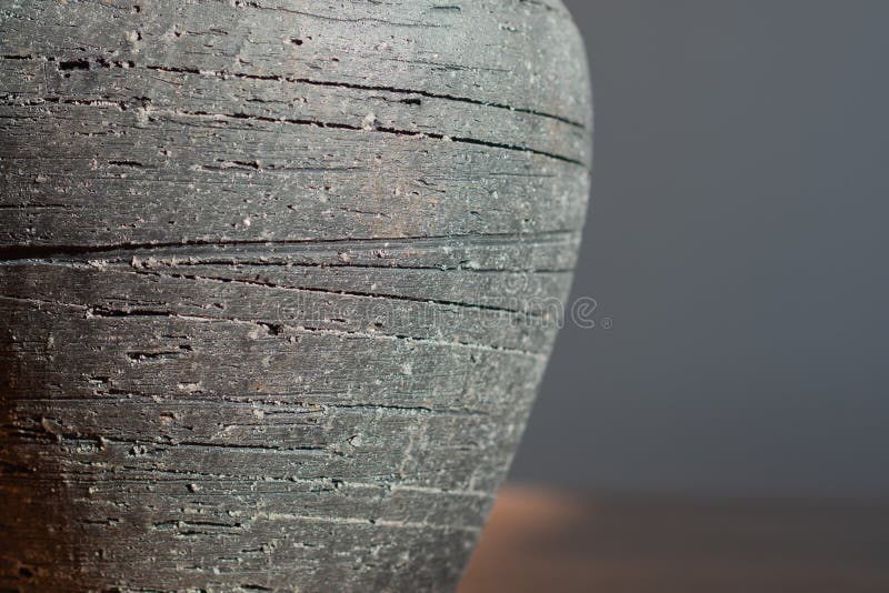 Minimalist view of a natural slate object resting on a table