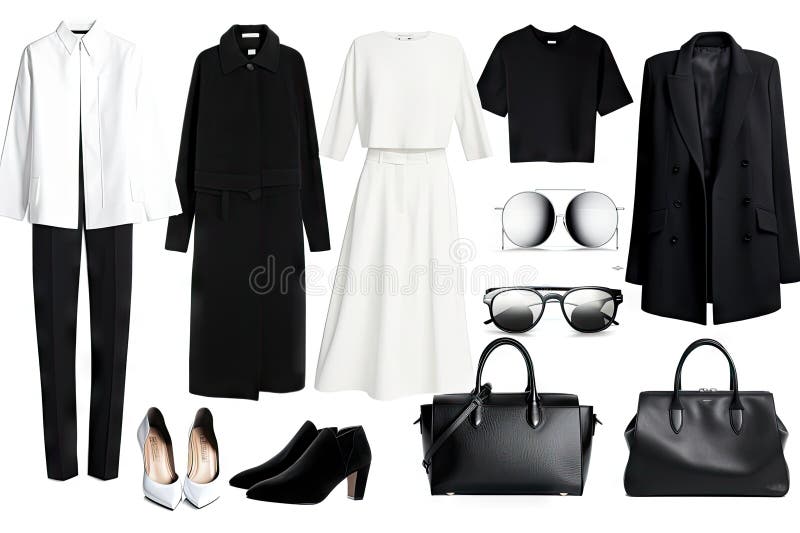 Minimalist Wardrobe with Classic Black and White Pieces for a Timeless