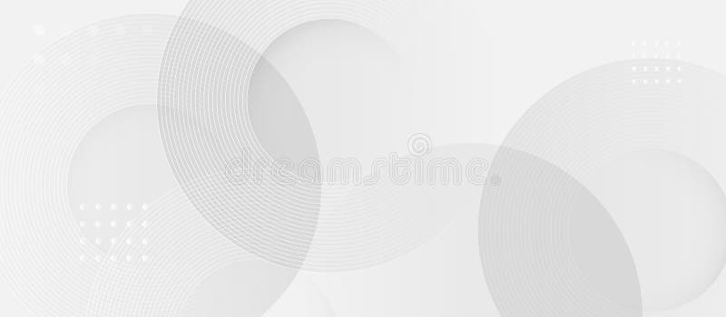 Minimalist White Abstract Background with Circular Patterns royalty free illustration