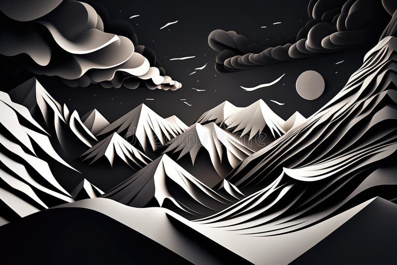 Minimalistic abstract art of monochromatic shapes with subtle texture, inspired by nature\'s organic patterns stock illustration