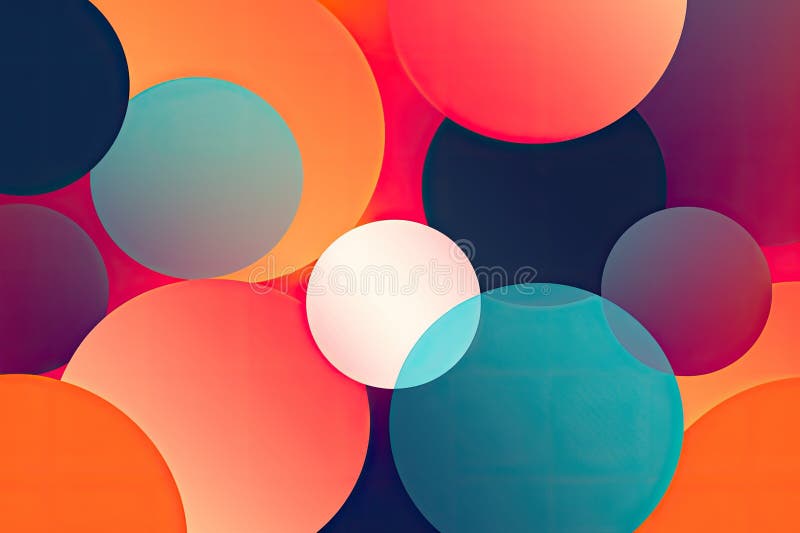 Minimalistic abstract background with overlapping circles, conveying harmony and unity vector illustration