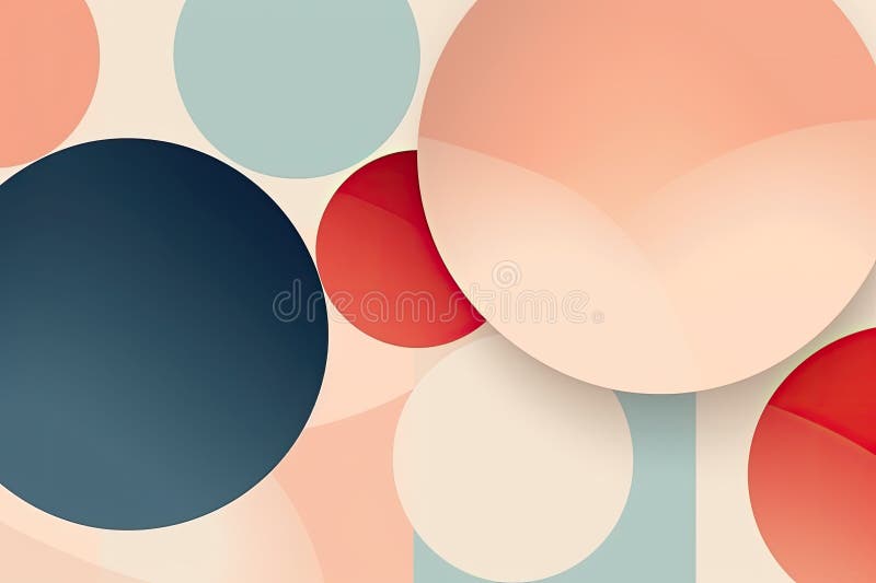 Minimalistic abstract background with overlapping circles, conveying harmony and unity vector illustration