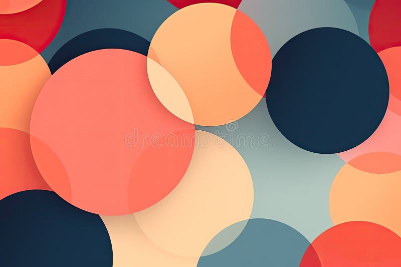 Minimalistic abstract background with overlapping circles, conveying harmony and unity royalty free illustration