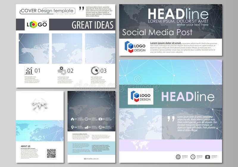 The minimalistic abstract vector illustration of editable layout of modern social media post design templates in popular stock illustration