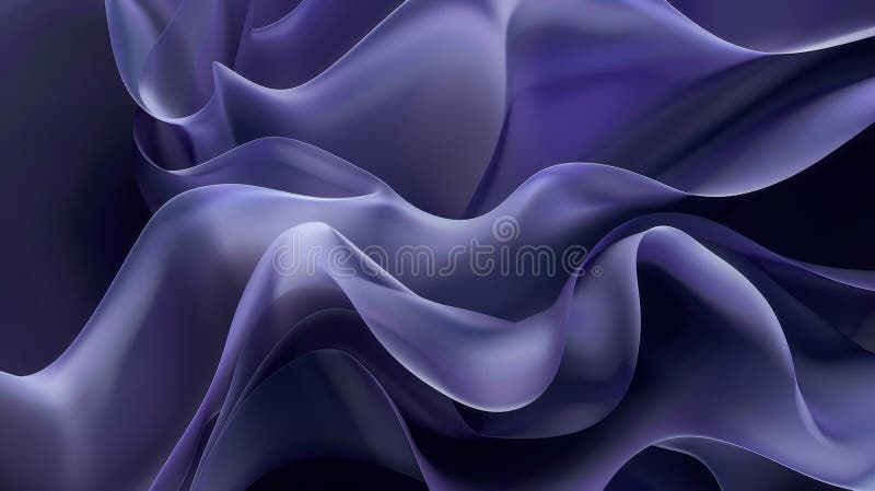 Minimalistic abstraction. Geometry abstract wavy background. Dark deep blue purple colors royalty free illustration