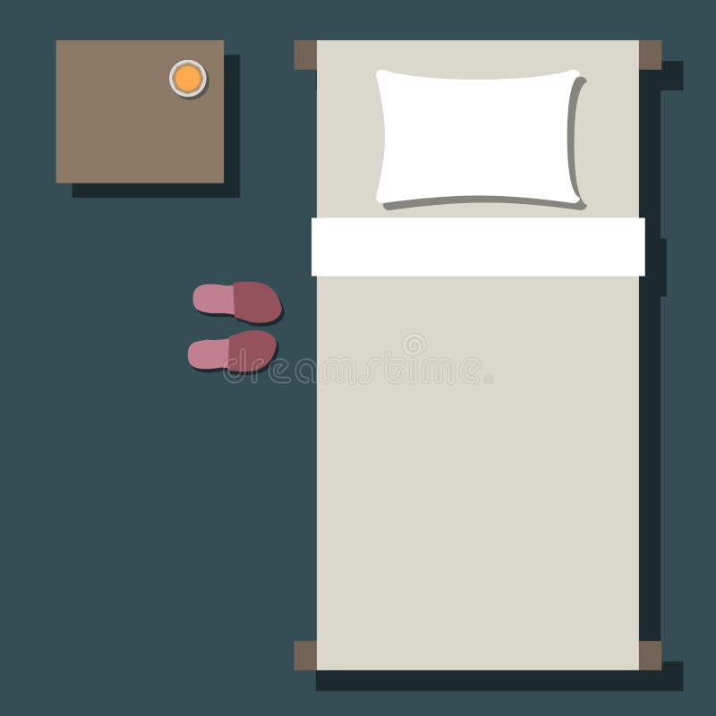 Minimalistic bed top view stock vector. Illustration of plan - 146770041 Minimalistic bed top view stock vector. Illustration of plan - 146770041