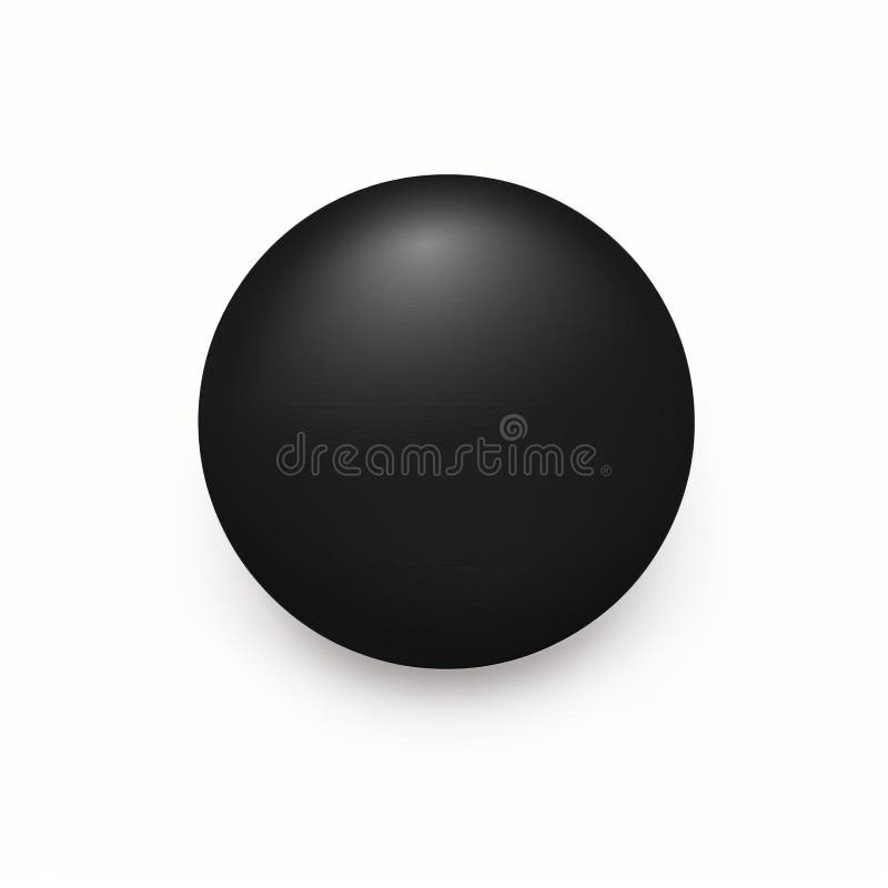 Minimalistic Black Sphere on White Background - Bold and Graceful Stock