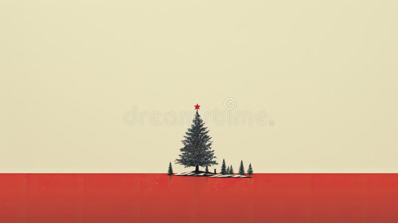 Minimalistic Christmas Elements Drawings Emphasizing Simple yet